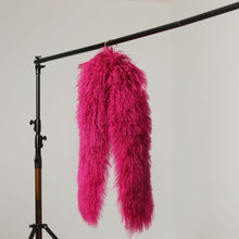 Load image into Gallery viewer, I'm Francis Mongolian Fur Shoulder Wrap Fuscia