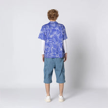 Load image into Gallery viewer, Double Rainbouu Mid Summer Blue Hawaiian Shirt
