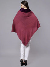 Load image into Gallery viewer, Namaskar P-108 CAS Poncho Velvet Neck Plum