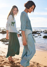 Load image into Gallery viewer, POL Pier Pointelle Knit Tee Blue