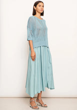 Load image into Gallery viewer, POL Pier Pointelle Knit Tee Blue