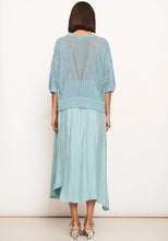 Load image into Gallery viewer, POL Pier Pointelle Knit Tee Blue