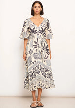 Load image into Gallery viewer, POL Paradise Bias Dress Paradise Palm Print