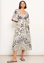 Load image into Gallery viewer, POL Paradise Bias Dress Paradise Palm Print