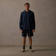 Load image into Gallery viewer, McTavish Washed Cord Shirt Dark Blue
