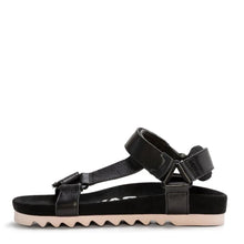 Load image into Gallery viewer, Rollie Sandal Tooth Wedge Black/ Pink

