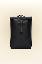 Load image into Gallery viewer, RAINS Rolltop Rucksack Black
