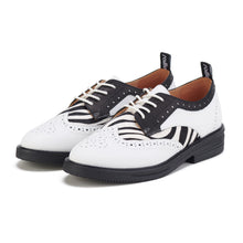 Load image into Gallery viewer, Rollie Derby Brogue Rise Off White/Zebra