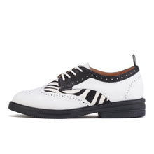Load image into Gallery viewer, Rollie Derby Brogue Rise Off White/Zebra