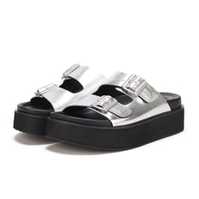 Load image into Gallery viewer, Rollie Ace Slide Silver/Black