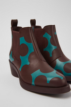 Load image into Gallery viewer, Camper Womens Twins Bonnie Burgundy/ Blue Ankle Boot
