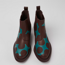 Load image into Gallery viewer, Camper Womens Twins Bonnie Burgundy/ Blue Ankle Boot