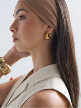 Load image into Gallery viewer, Lustre & Sage Forte Hoop 18K Gold Plated Earrings