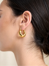 Load image into Gallery viewer, Lustre & Sage Forte Hoop 18K Gold Plated Earrings