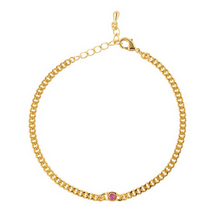 Load image into Gallery viewer, Tiger Tree BKJ2560R Ruby Circle Chain Bracelet
