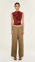 Load image into Gallery viewer, Staple The Label Vivi Mesh Top Chocolate Floral