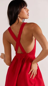 Staple The Label Valencia Cross Back Dress Red