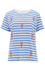 Load image into Gallery viewer, Sugarhill Brighton Maggie T-Shirt Off-White/Blue Lobster Embroidery
