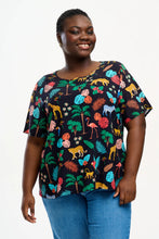 Load image into Gallery viewer, Sugarhill Beth Top Black Tropical Safari