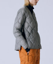 Load image into Gallery viewer, Taion Unisex Military Zip V-Neck Down Jacket Light Mocha