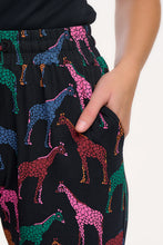 Load image into Gallery viewer, Sugarhill Brighton Donna Jersey Joggers Black Giraffe Spots
