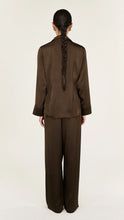 Load image into Gallery viewer, Staple The Label Solace Satin Shirt Chocolate