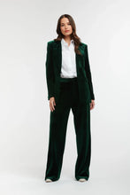 Load image into Gallery viewer, Italian Star Jets Velvet Pant Bottle Green
