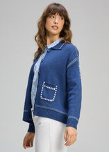 Load image into Gallery viewer, Zaket & Plover Tailored Cardi Indigo