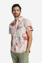 Load image into Gallery viewer, Brixton Charter Shirt S/S Coral Pink/Dusty Cedar/Canal

