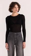 Load image into Gallery viewer, Staple The Label Asta Sheer Knit Top Black