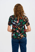 Load image into Gallery viewer, Sugarhill Beth Top Black Tropical Safari
