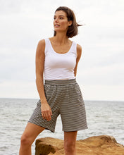Load image into Gallery viewer, Betty Basics Harvard Short Cream & Black Stripe