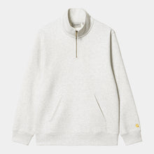 Load image into Gallery viewer, Carhartt WIP Chase Neck Zip Sweat Ash Heather/Gold