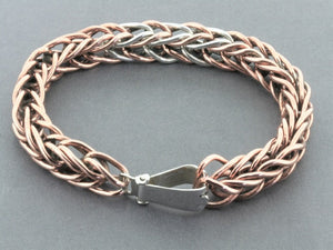 Makers & Providers Mtb 414 Copper Silver Interlinked Chain Bracelet