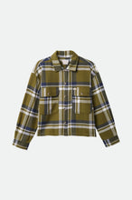 Load image into Gallery viewer, Brixton Bowery W L/S Flannel Sea Kelp/Washed Navy
