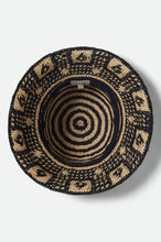 Load image into Gallery viewer, Brixton Redding Packable Straw Bucket Hat Black/Natural