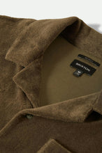 Load image into Gallery viewer, Brixton Bunker French Terry Cloth Camp Collar Shirt Ivy Green