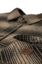 Load image into Gallery viewer, Brixton Builders Bowery Stretch LS Flannel Black/Cinder Grey