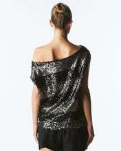 Load image into Gallery viewer, Fate + Becker Wild Ones Top Black Gunmetal Stripe