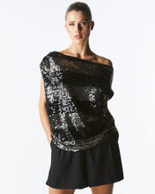 Load image into Gallery viewer, Fate + Becker Wild Ones Top Black Gunmetal Stripe