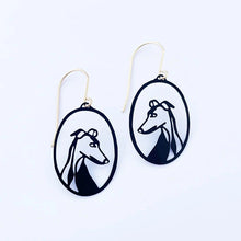 Load image into Gallery viewer, DENZ Mini Greyhound/Whippet/Iggy Earrings Black