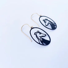 Load image into Gallery viewer, DENZ Mini Greyhound/Whippet/Iggy Earrings Black