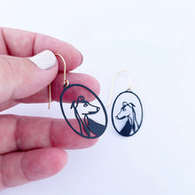 Load image into Gallery viewer, DENZ Mini Greyhound/Whippet/Iggy Earrings Black