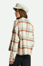 Load image into Gallery viewer, Brixton Bowery W L/S Flannel White Smoke/Terracotta
