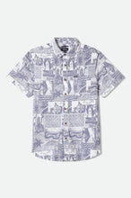 Load image into Gallery viewer, Brixton Charter Print SS Shirt Navy/White Collage