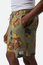 Load image into Gallery viewer, Brixton Everyday Hybrid Short 7" Olive Surplus Floral