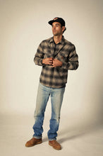 Load image into Gallery viewer, Brixton Builders Bowery Stretch LS Flannel Black/Cinder Grey