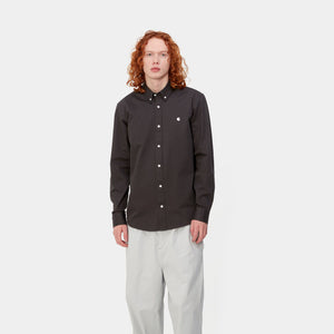 Carhartt WIP L/S Madison Shirt Charcoal/White