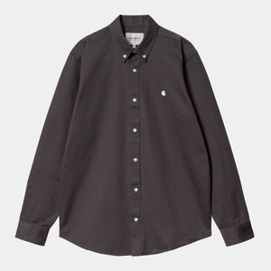 Carhartt WIP L/S Madison Shirt Charcoal/White