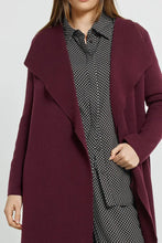 Load image into Gallery viewer, Betty Basics Lana Coatigan Wine Red